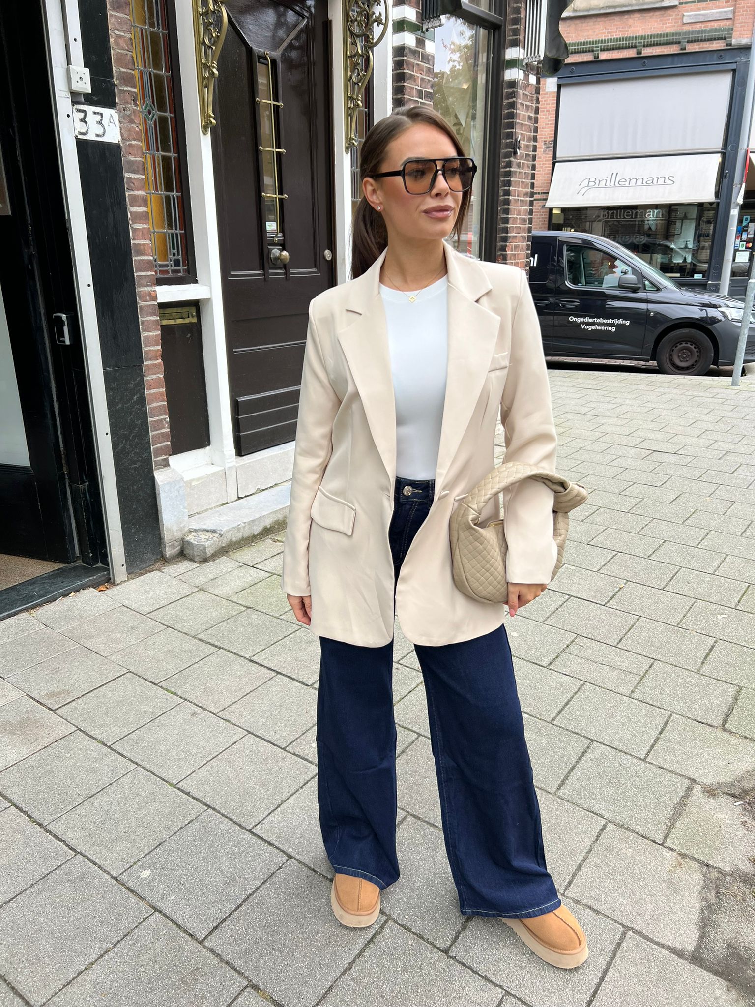Nola Blazer Ecru