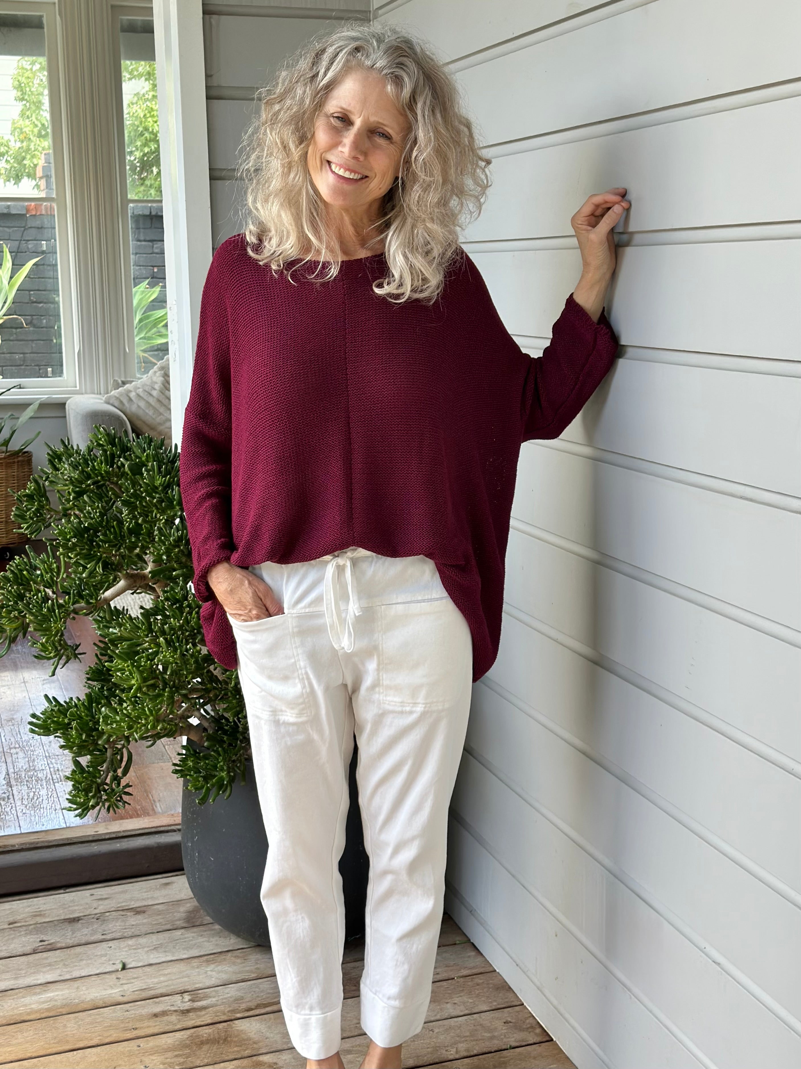 stella jersey - merlot cotton knit