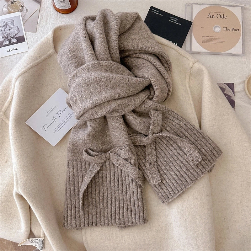 Women's Cute Sweet Solid Color Spandex Polyester Acrylic Scarf