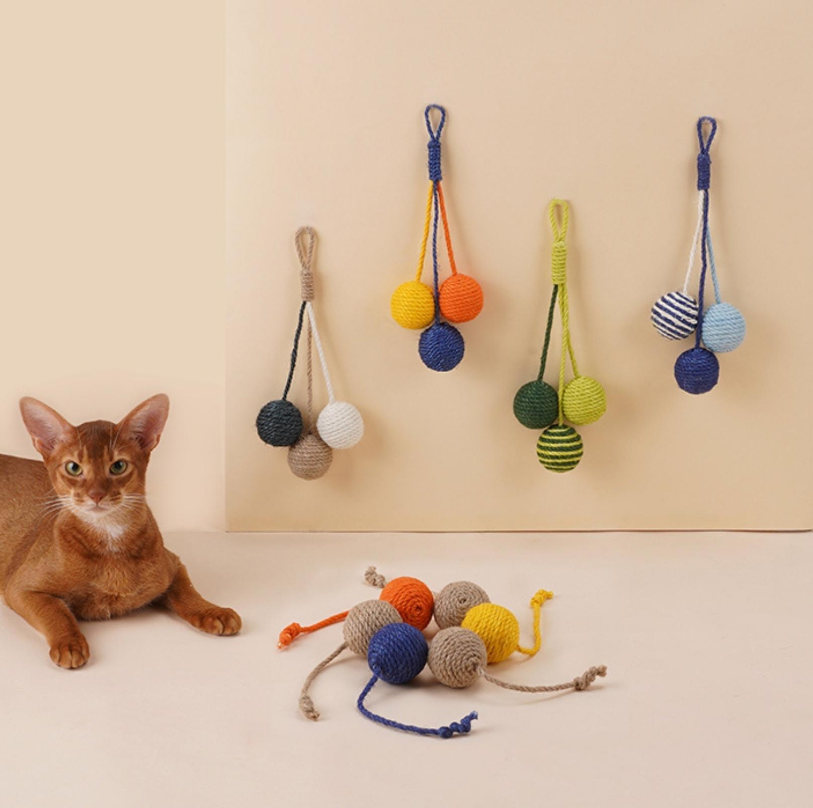 Sisal Rope Balls Cat Toys Set