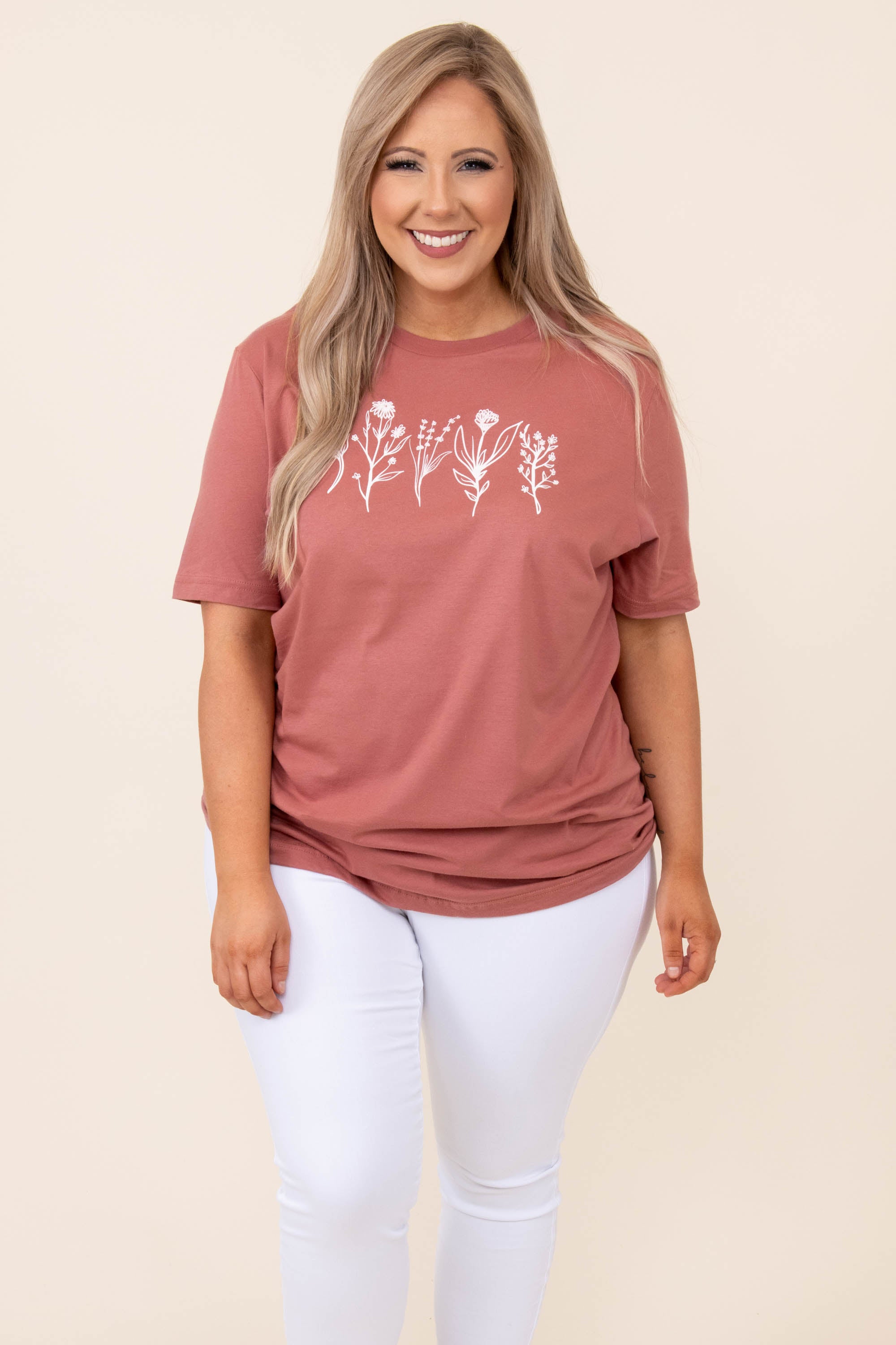 Ever Bloom Tee. Mauve