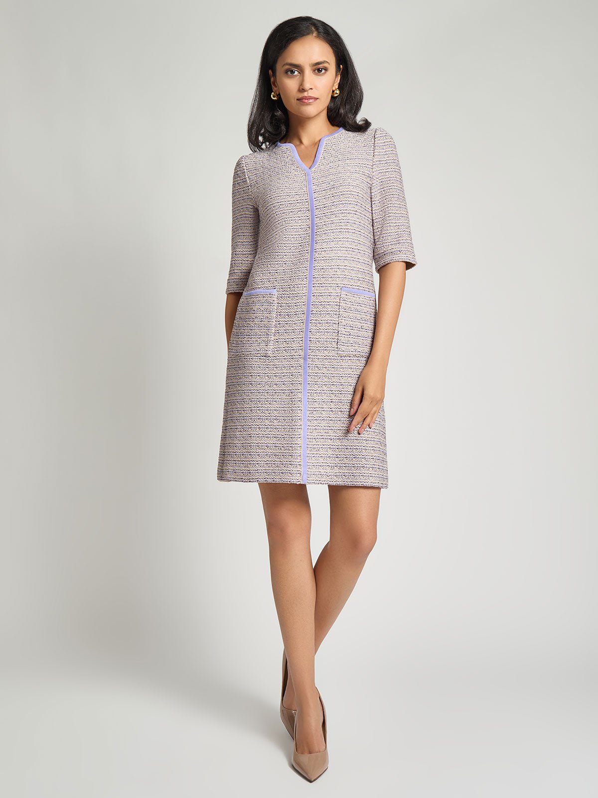 Tweed Knit Sheath Dress - Modern Fit