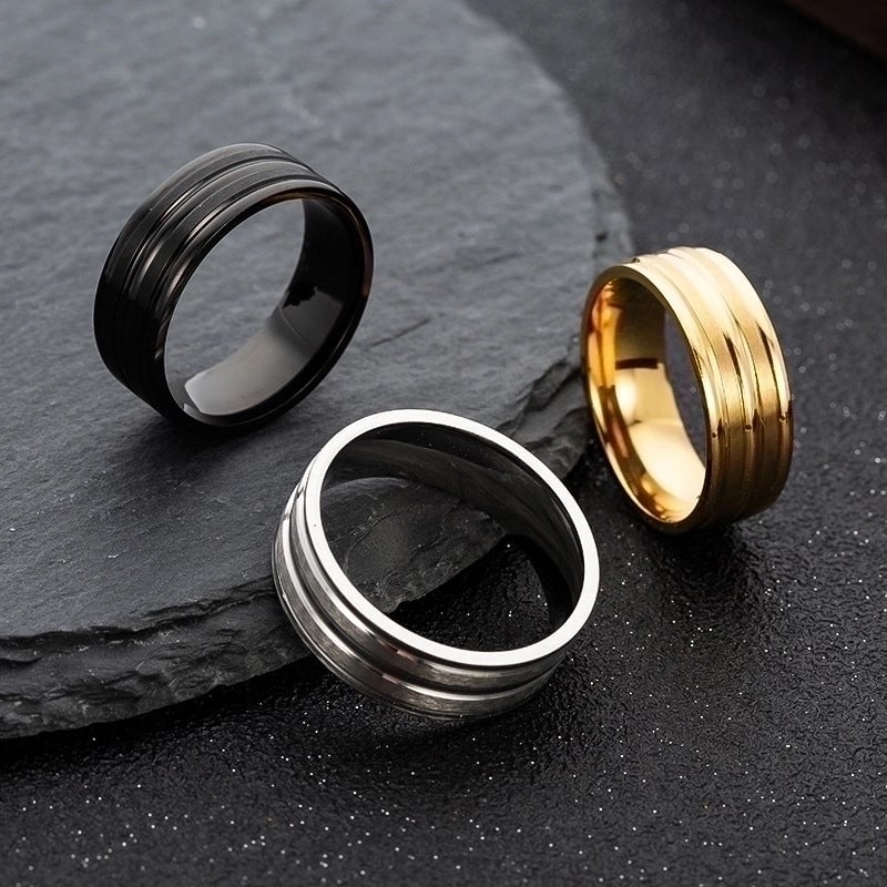 Minimalist Geometric 201 Stainless Steel No Inlaid Gold Plated