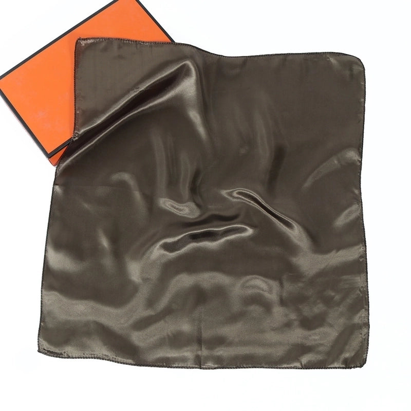 Women's Minimalist Solid Color Polyester Silk Scarf