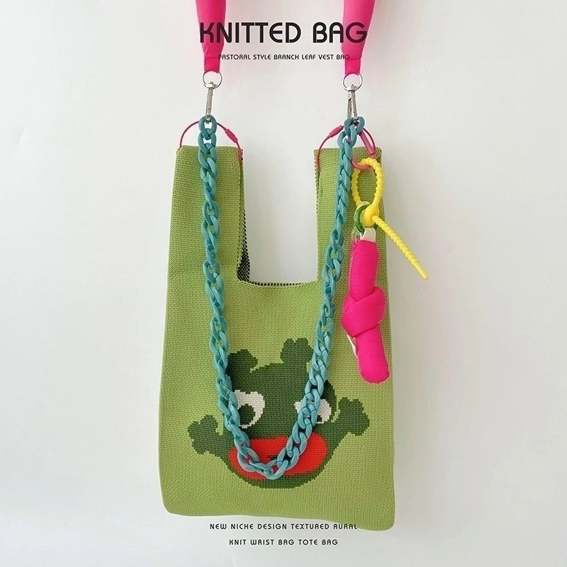 Women's Medium Polyester Animal Cartoon Cute Open Handbag