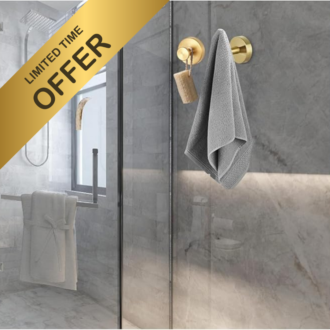 2-PIECE STAINLESS STEEL WALL HOOK SET