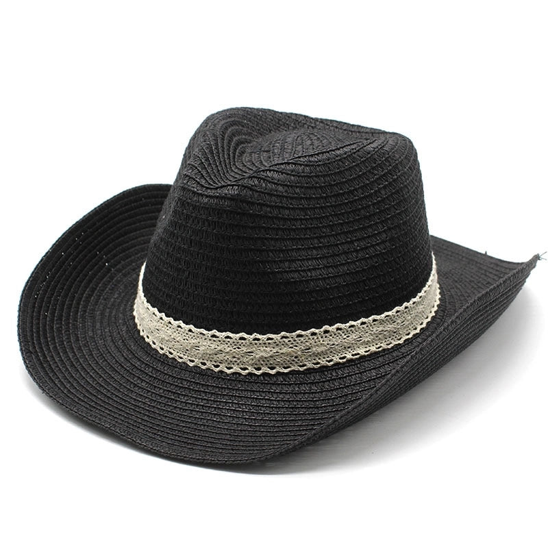 Unisex Classic Style Streetwear Solid Color Flat Eaves Straw Hat