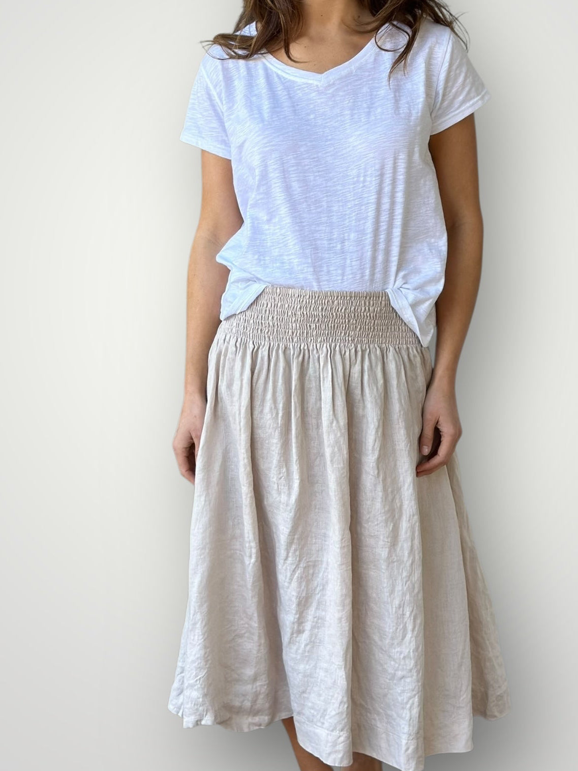 lola skirt - natural linen