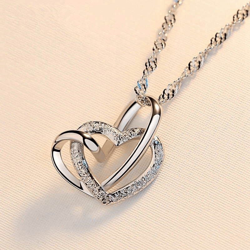 🔥 Last Day Buy 1 Get 1 Free💞Interlocking Heart Necklace -👩‍❤️‍👩''God put us together to be sisters by heart''💝