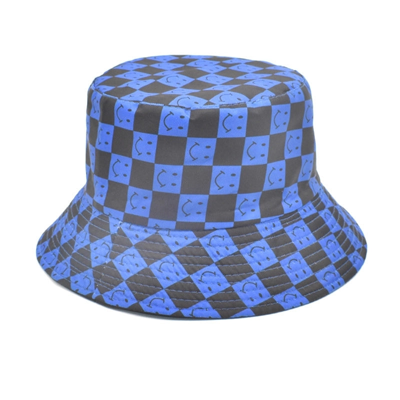 Unisex Fashion Smile Face Wide Eaves Bucket Hat