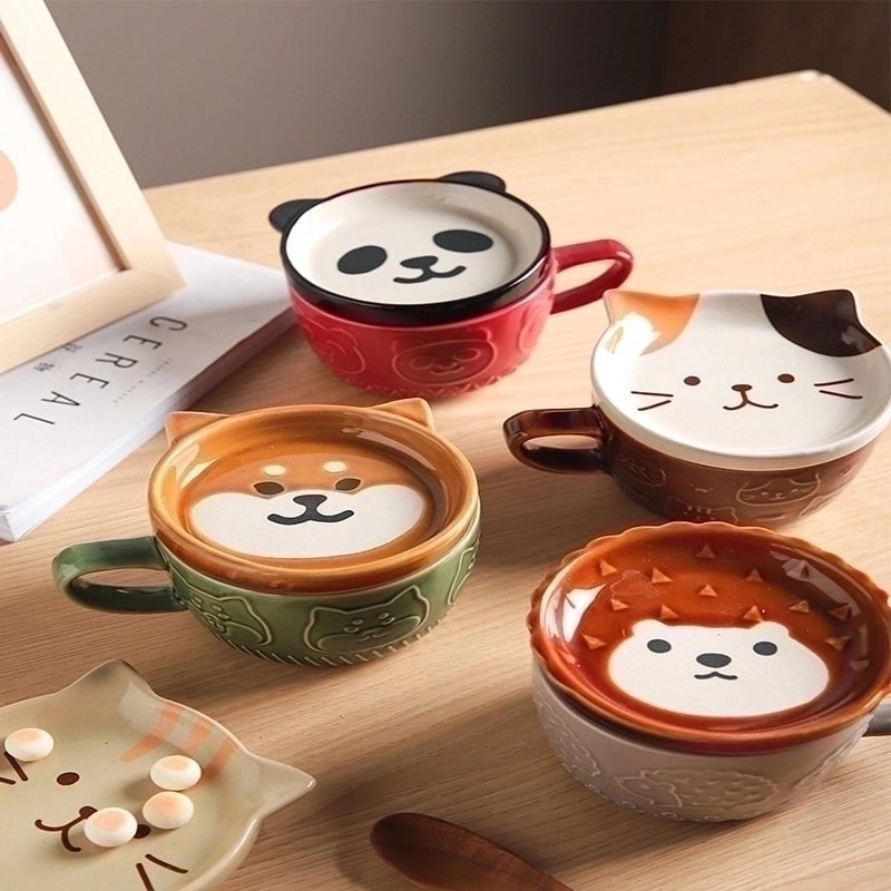Cute Flower Ceramics Water Bottles 1 Piece