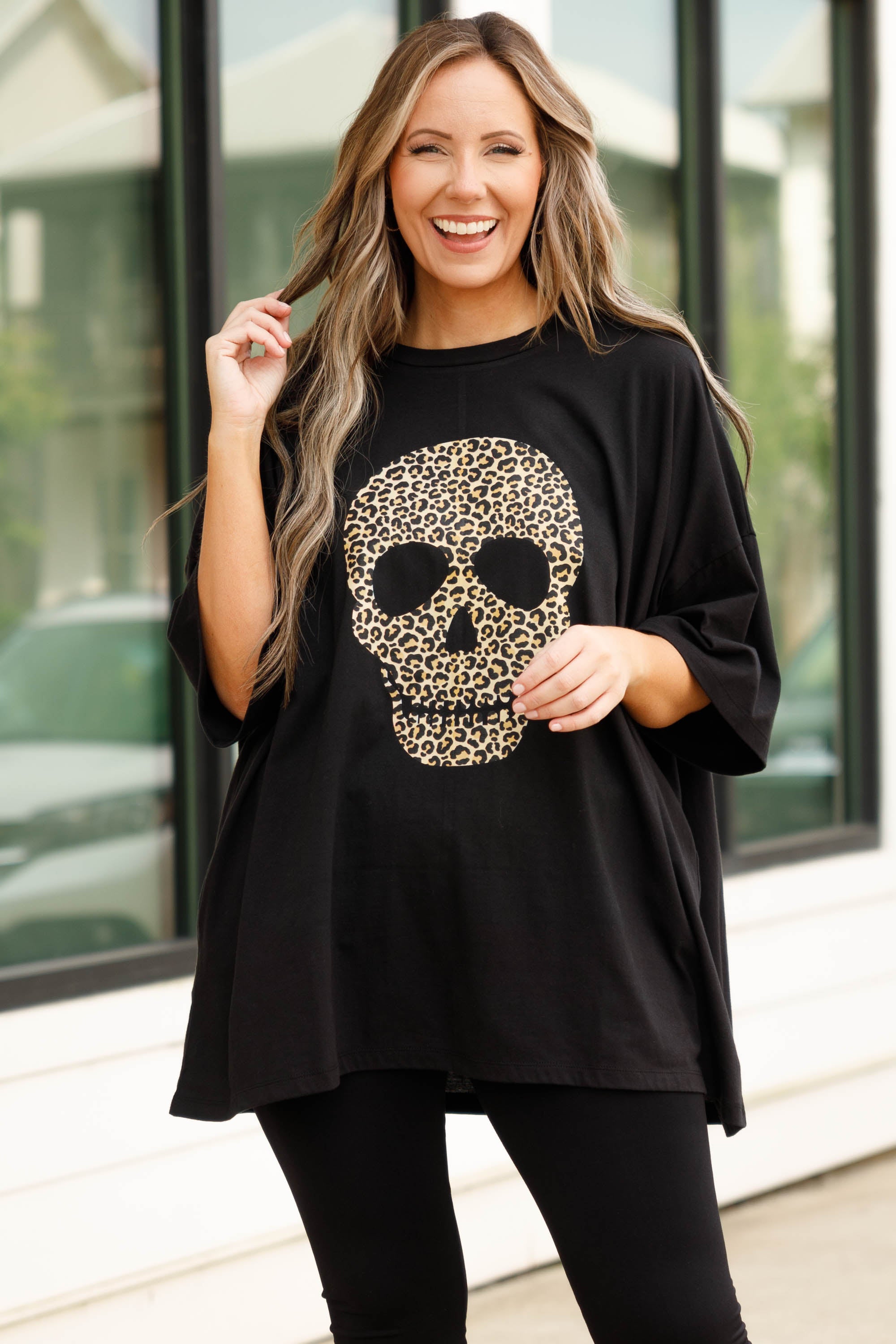 Bone To Be Wild Boyfriend Tee. Black