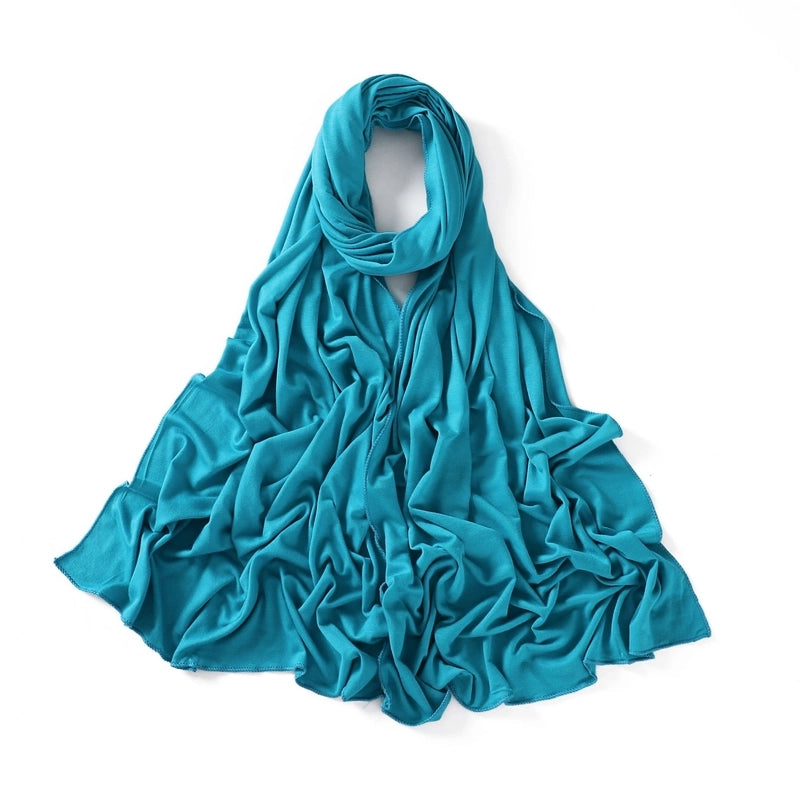 56 Color Optional Jersey Solid Color Mercerized Cotton Scarf Modal Long Scarf Jersey Cover Head Turban