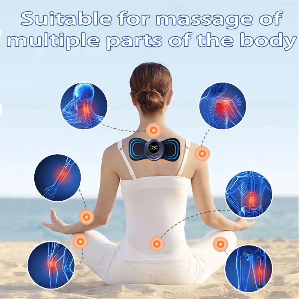 EMS Smart Mini Portable Massager - Compact Wireless TENS Unit For Soothing Muscle Relief And Relaxation