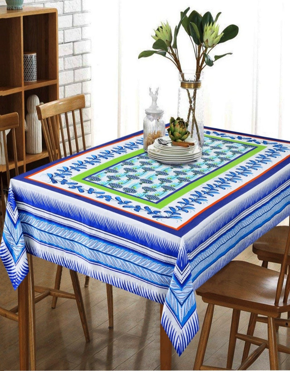 6 & 8 Seater Digital Printed Table Cover(4594)-TB36