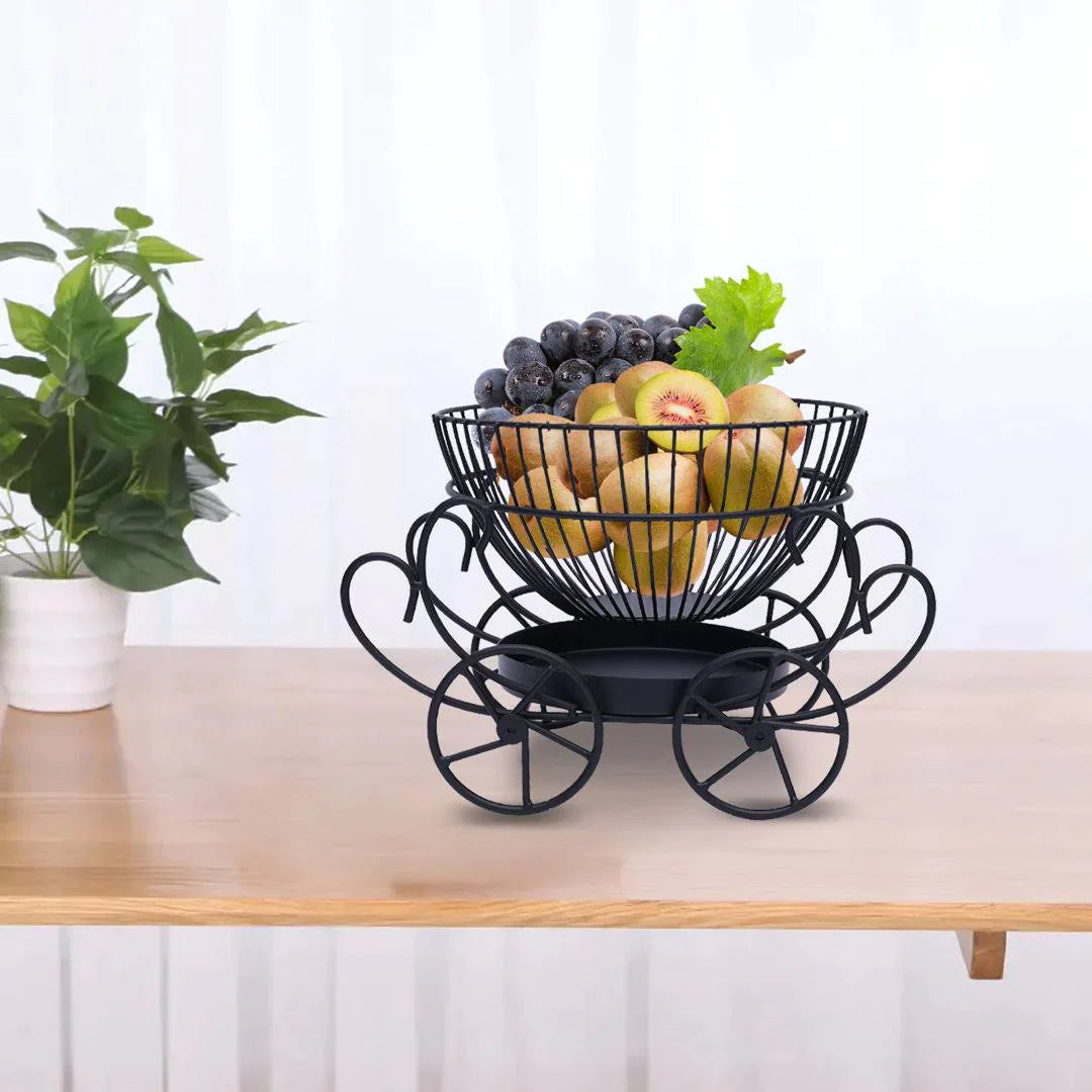 2 Tier Decorative Fruit Basket. Metal Snacks & Fruit Basket