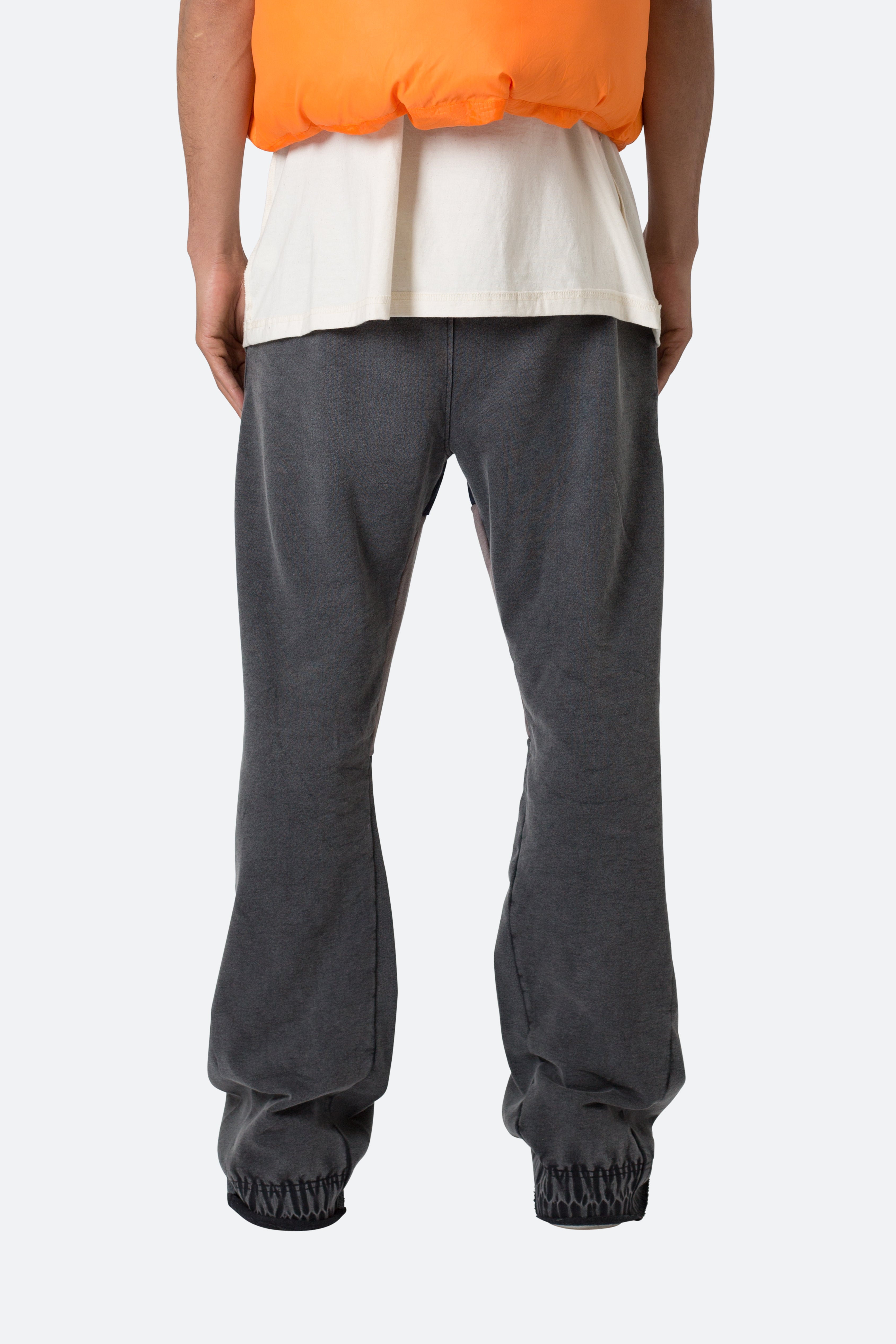 Contrast Bootcut Sweatpants - Vintage Black