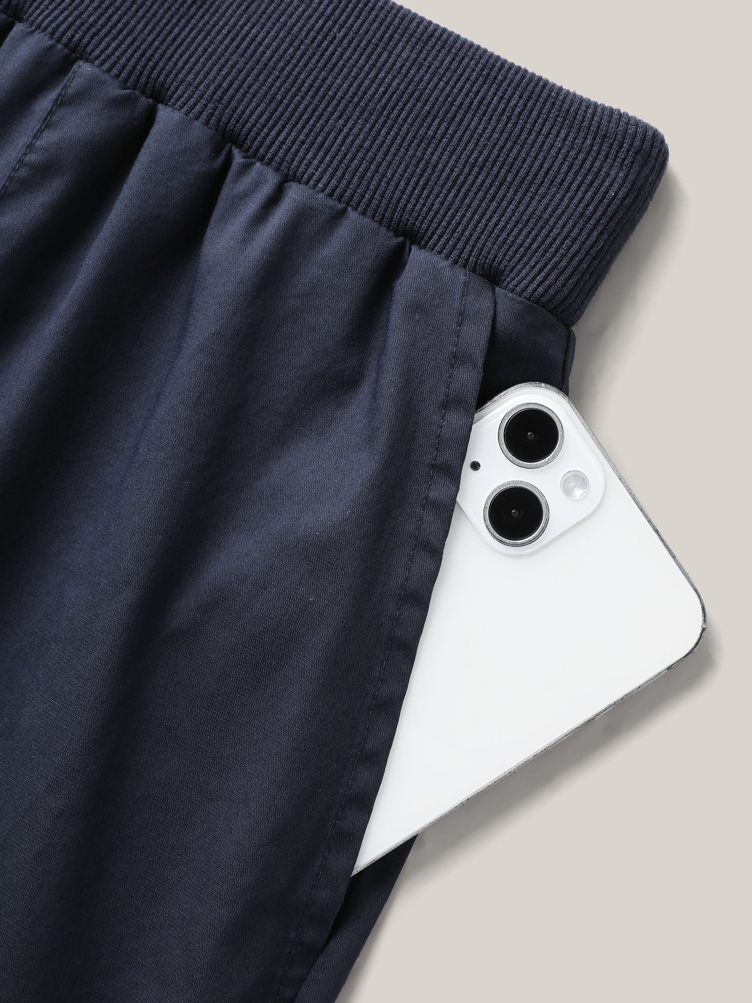 Cotton Pull-On Waist Solid Jogger Pants