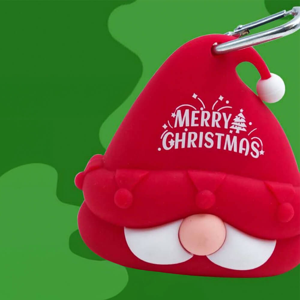 Christmas Portable Silicone Walking Dog Poop Waste Bag Dispenser