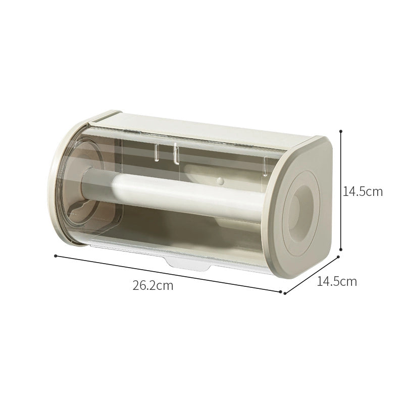 Dust-proof Kitchen Tissue Storage Box Rack Kitchen Transparent Cover Wall-mounted Punch-free Lazy Rag Rack Advanced