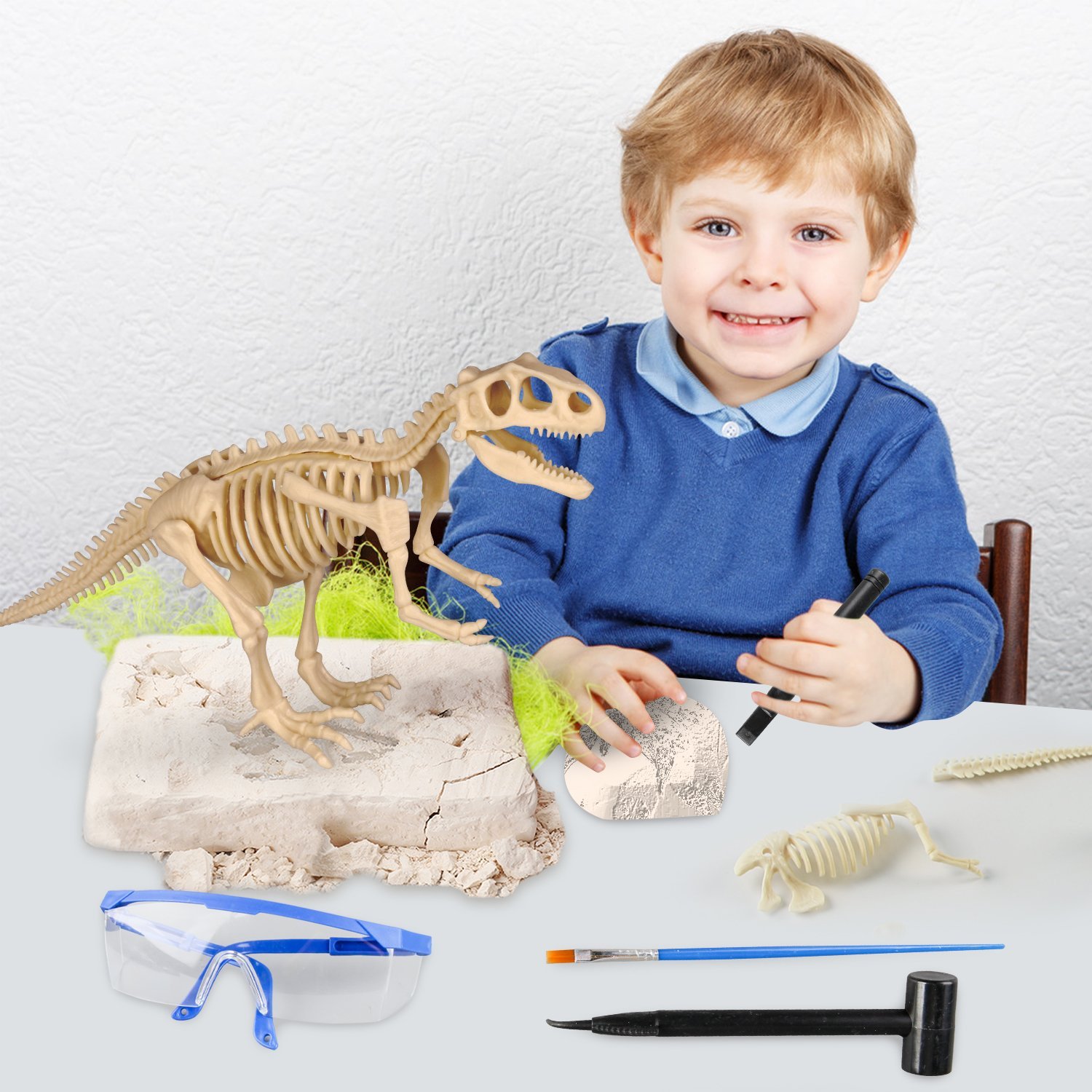 Great Educational Toy for Kids🎁2022 New Arrival Dinosaur Fossil Digging Kit - Get Three Tools For Free🔥