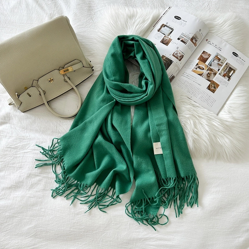 Unisex Streetwear Solid Color Imitation Cashmere Scarf