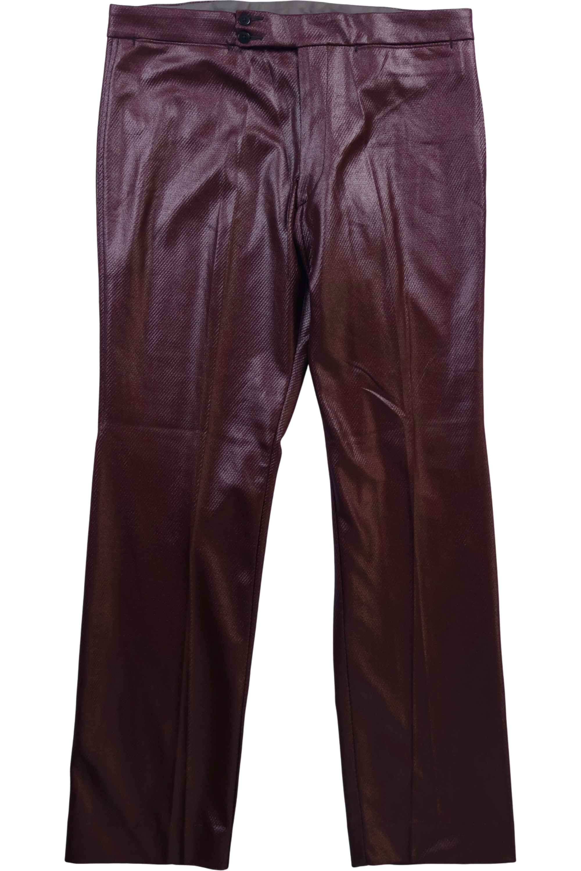 1970s Wet-Look Straight Leg Trousers
