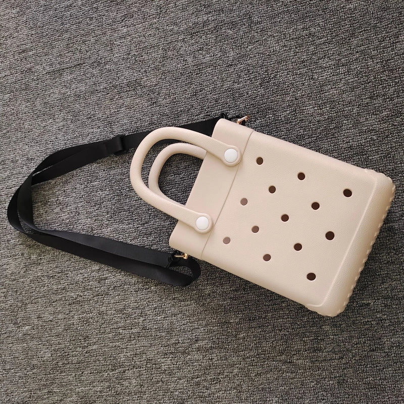 Women's Small EVA Solid Color Streetwear Hollow Square Open Handbag Crossbody Bag