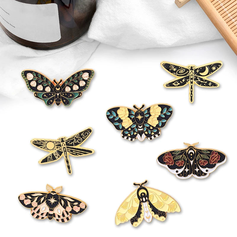 Moth/Butterfly/Dragonfly Badge Pins