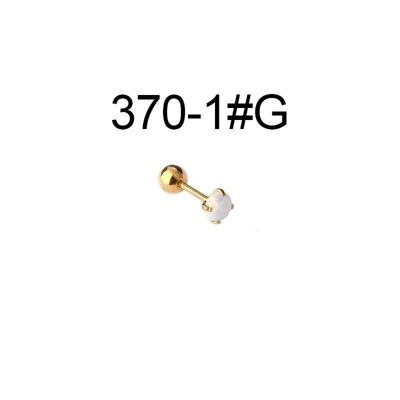 Ear Cartilage Rings & Studs Geometric 316L Stainless Steel  Plating Artificial Gemstones
