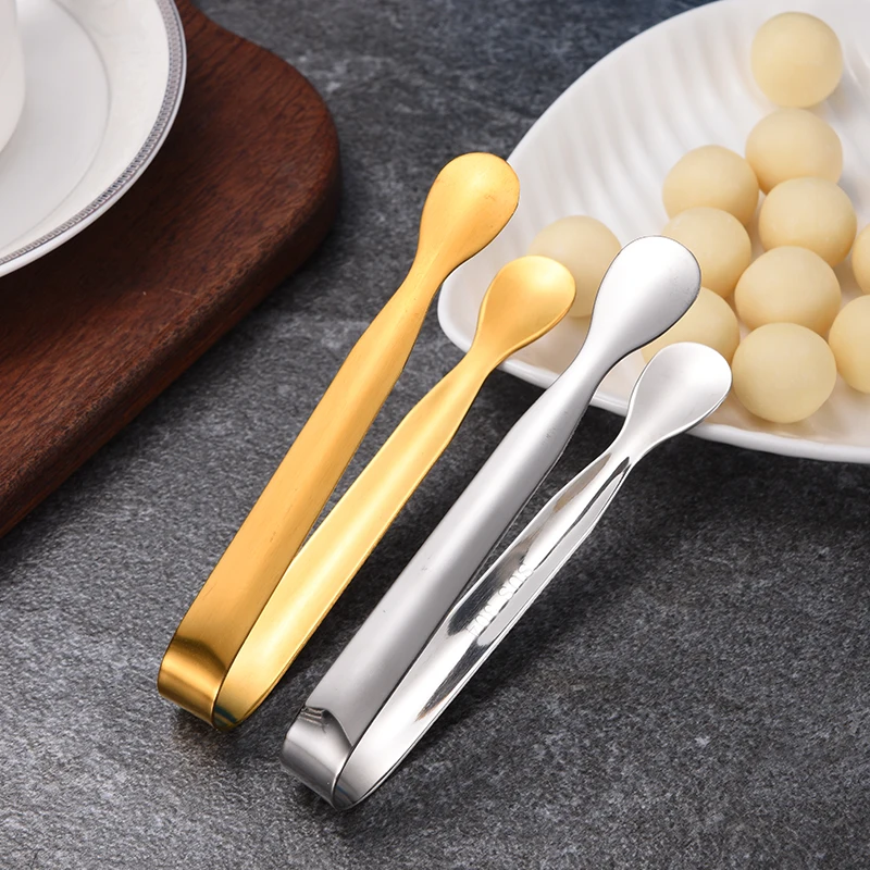 Hot Selling Mini Stainless Steel Ice Sugar Tongs Color Kitchen Accessories 304 Stainless Steel Ice Kitchen Clip For Party