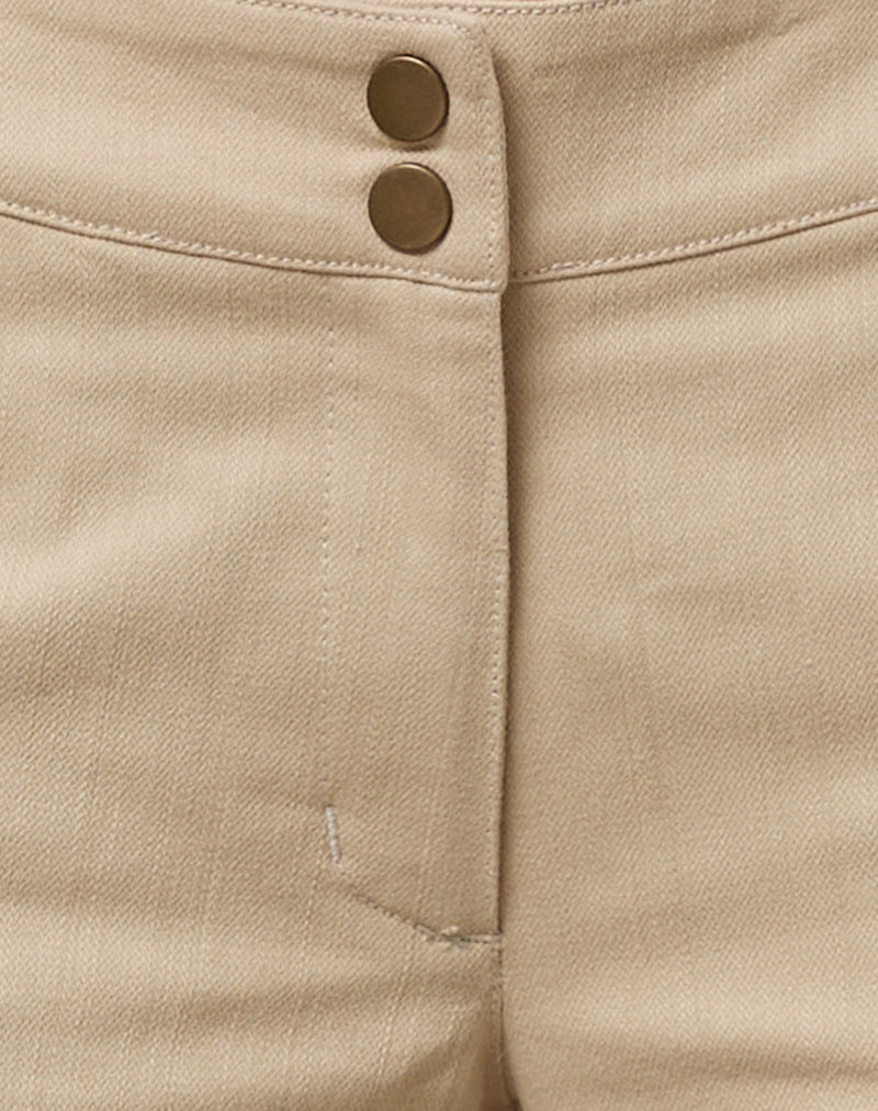 Lintira Slim Leg Trouser in Twill Sand