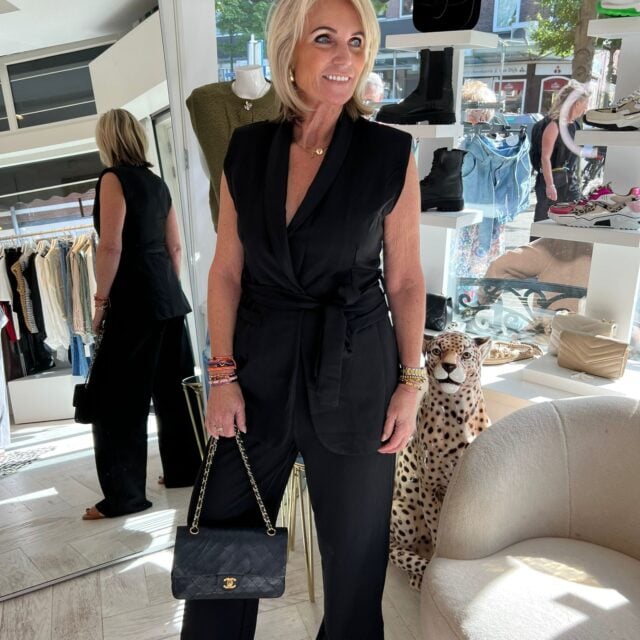 Kate two piece gilet set black