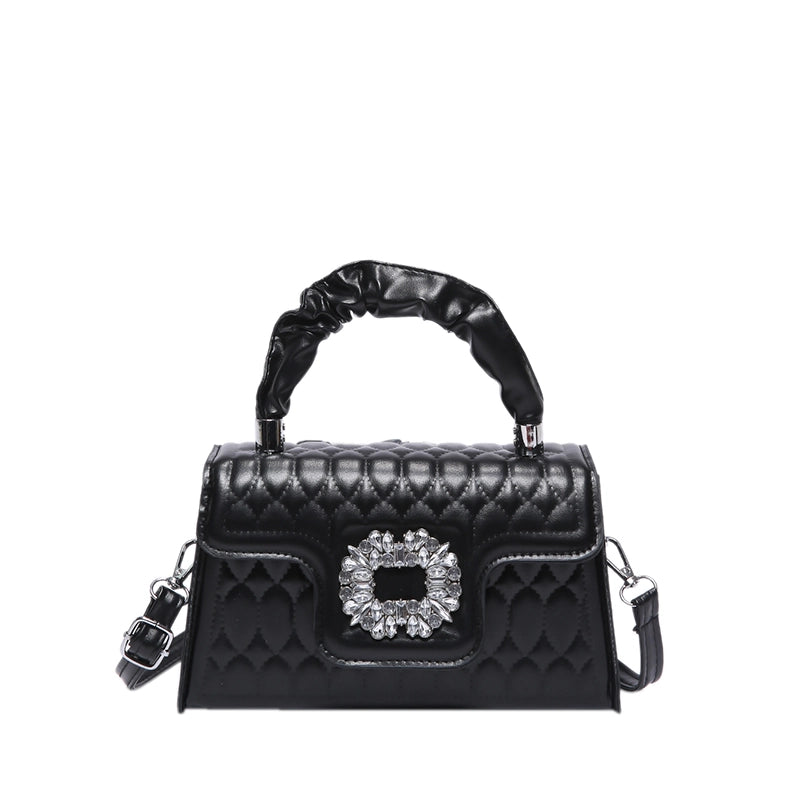 Women's Medium Pu Leather Solid Color Elegant Vintage Style Square Flip Cover Crossbody Bag