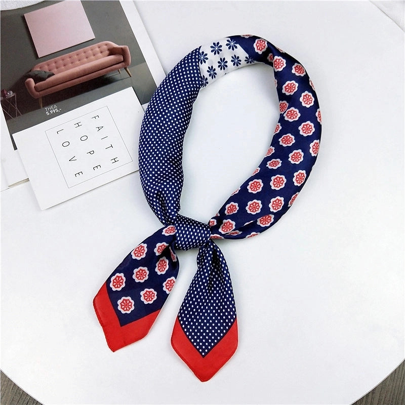 Alloy Scarf (1 Scallop Floral Blue)
