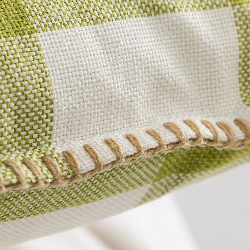 Elegant Minimalist Lattice Imitated Hemp Chenille Pillow Cases