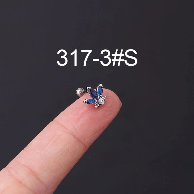 Ear Cartilage Rings & Studs Geometric Copper Plating Artificial Gemstones
