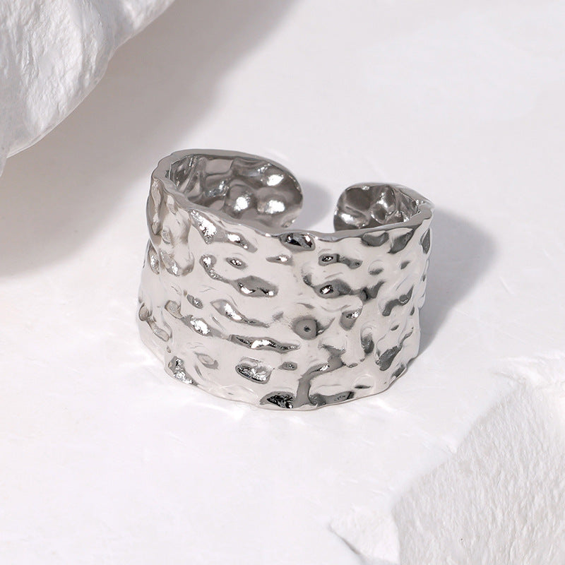 Open Ring Minimalist Irregular Stainless Steel Electroplating Rings