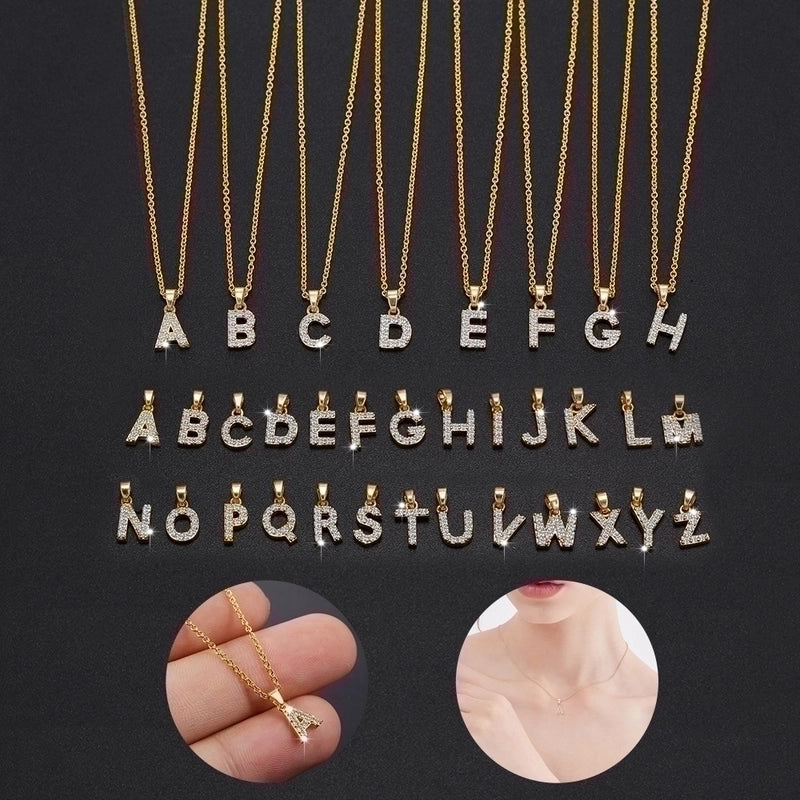 Brass Cable Chain Letter Necklace