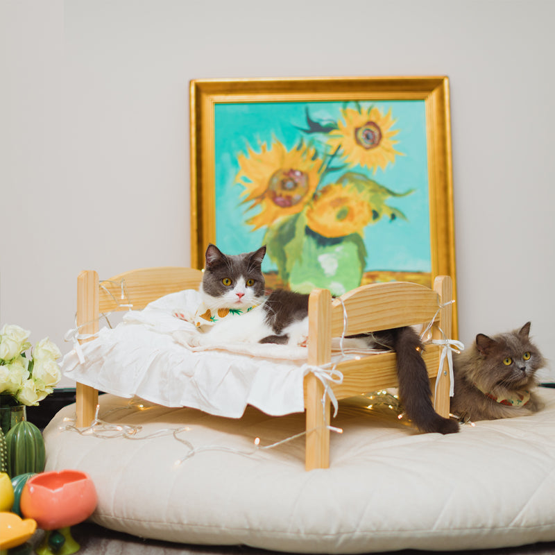 Adorable Wooden Cat Bed