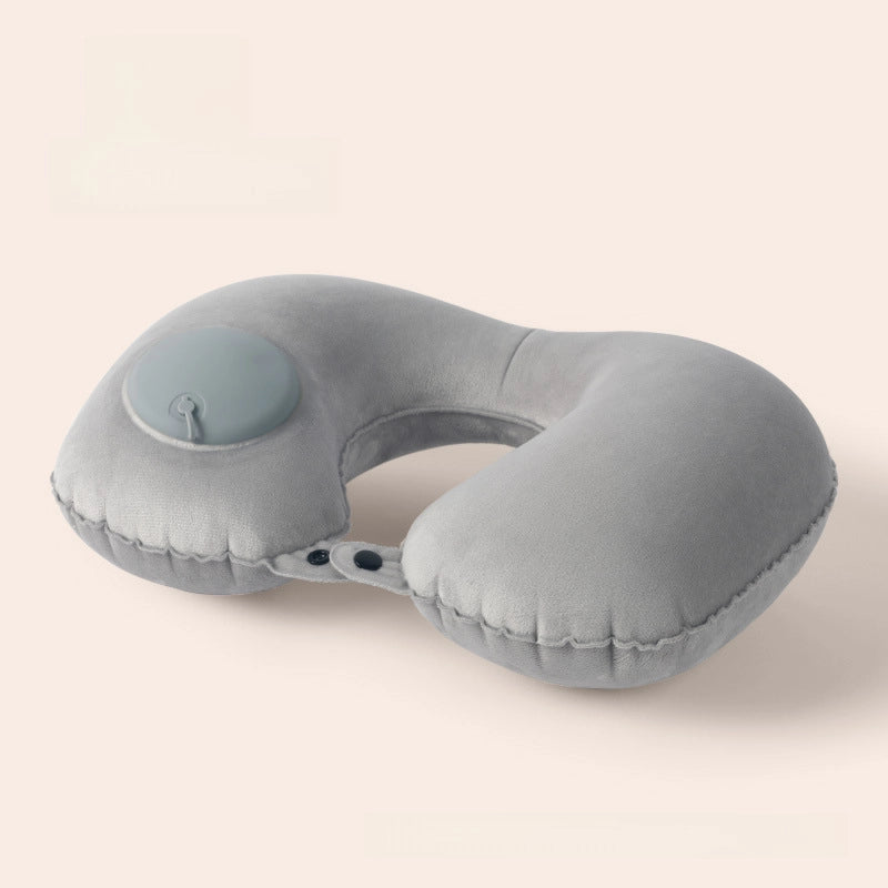 Inflatable U-shaped Pillow Cool Pressing Inflatable Pillow Travel Portable Neck Pillow Travel Sanbao Storage Pillow For Airplane