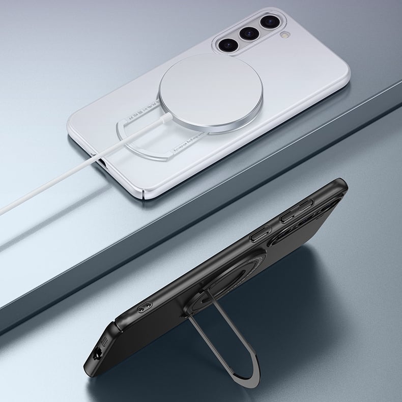 Matte Invisible Stand Magnetic Case For Samsung S23/ S23+/ S23 Ultra
