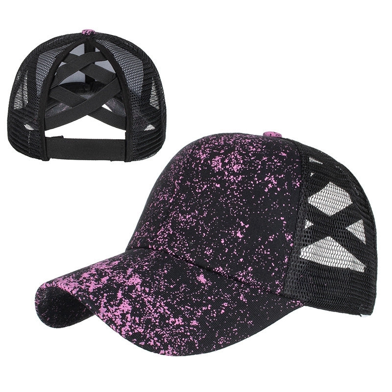 Women's Commute Color Block Patchwork Flat Eaves Baseball Cap