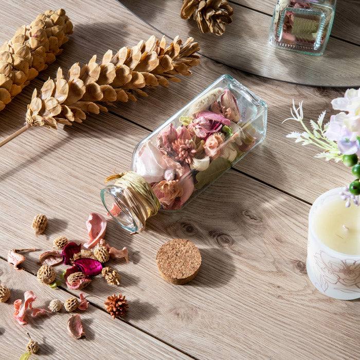 Scented Potpourri in Glass Jar - Rose