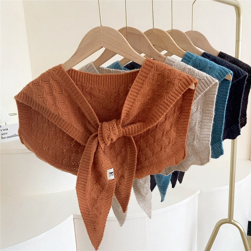 Warm Shawl Women Wear Shirts For Autumn And Winterwoolen Yarn Net Red Knitted Shawl Scarf
