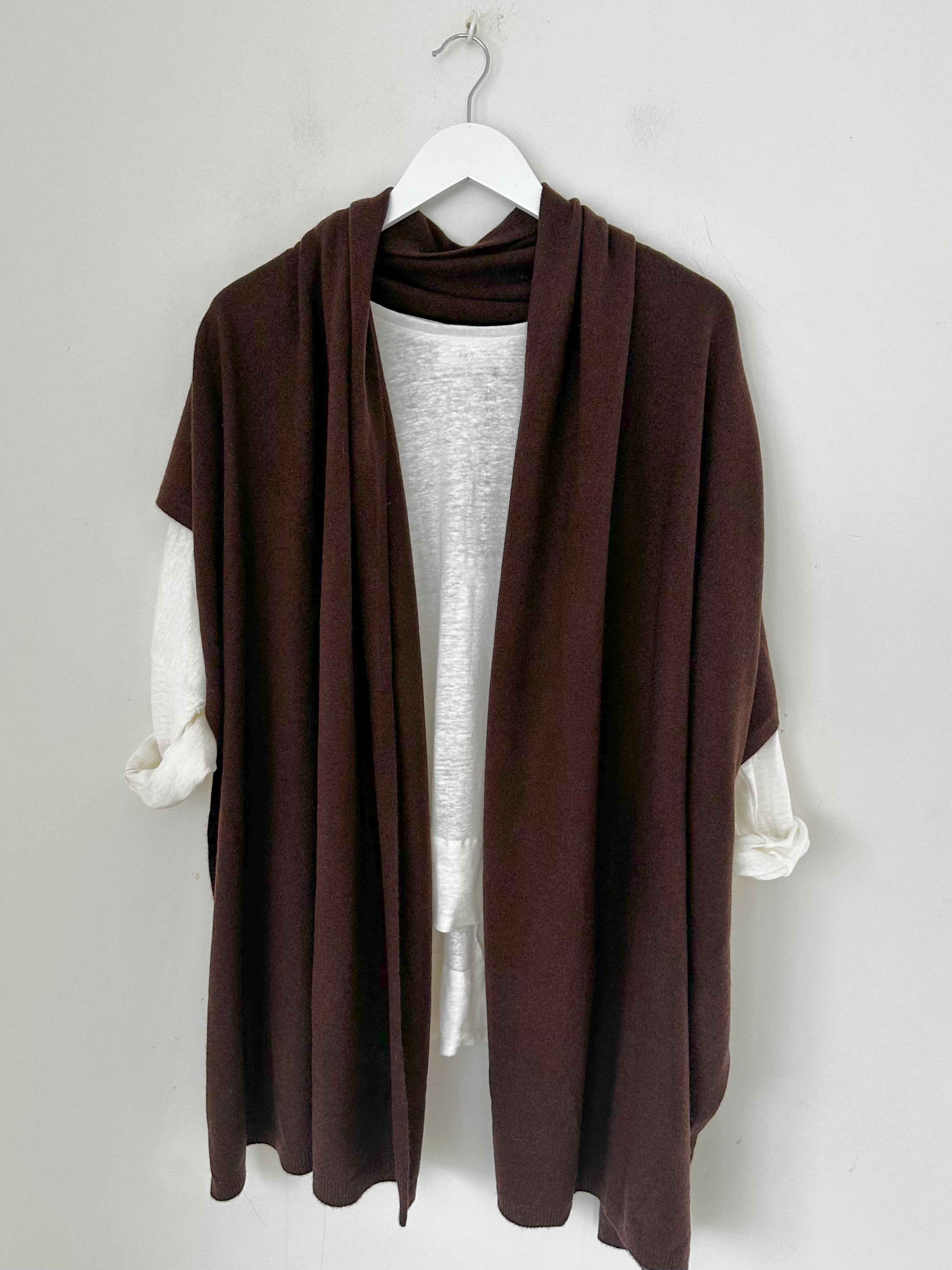 large cashmere scarf-chocolate