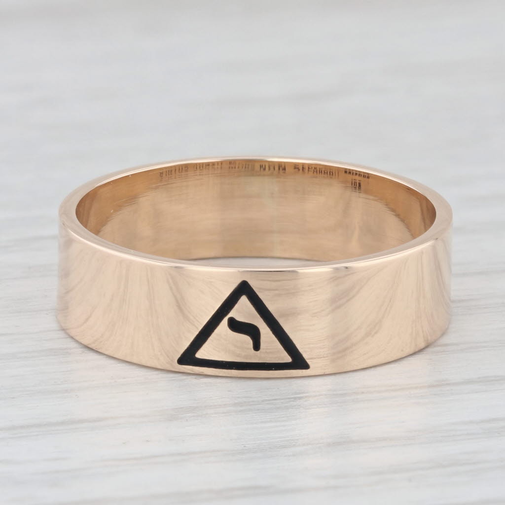 Masonic Yod Ring 10k Gold Size 9.75 Band 14th Degree Scottish Rite