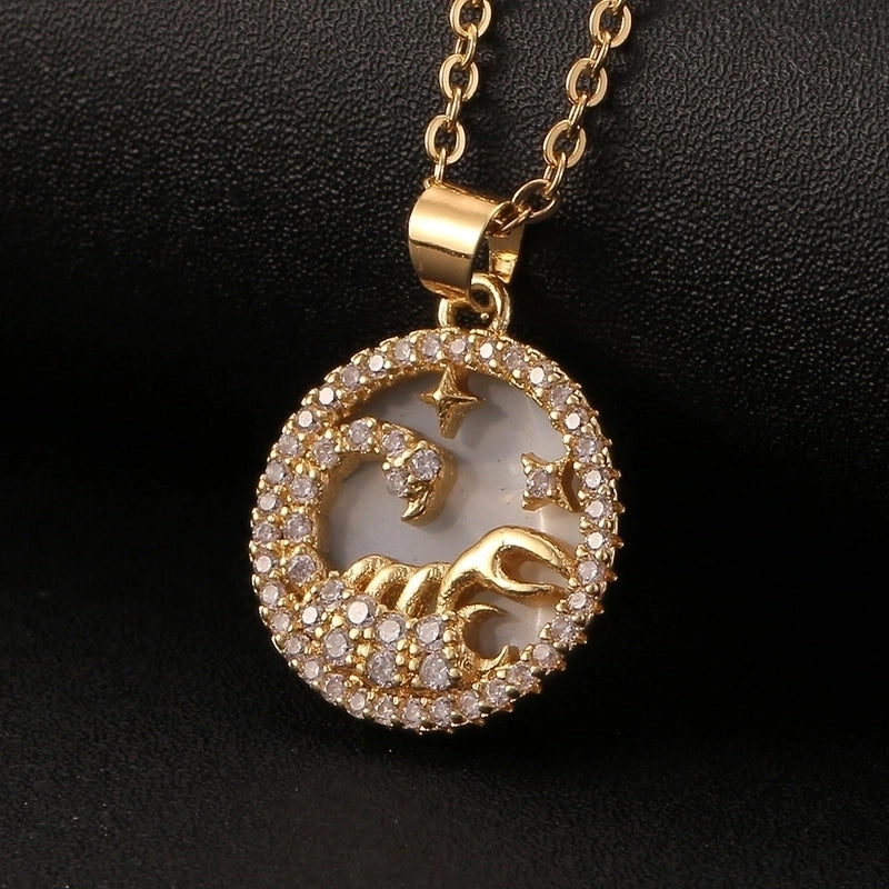 Copper Inlaid Zircon Copper Necklaces