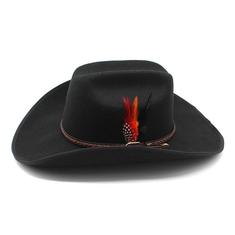 Women's Men's Vintage Style Baroque Style Ethnic Style Solid Color Big Eaves Fedora Hat