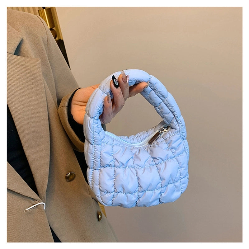 Women's Small Nylon Solid Color Basic Zipper Cloud Shape Bag